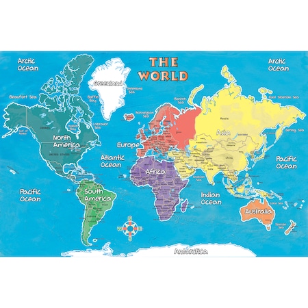 REPLOGLE GLOBES Young Explorer World Map, 42in. x 30in. 72162